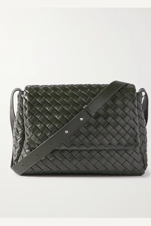 Bottega Veneta Large Cobble Intrecciato Leather Messenger Bag - Men