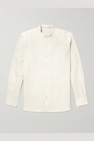 Loro Piana Arizona Grandad-Collar Linen Shirt - Men - - XS