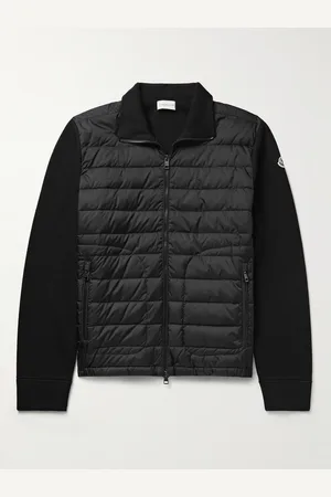 Moncler Slim-Fit Panelled Wool-Blend and Quilted Shell Down Zip-Up Cardigan - Men - - S