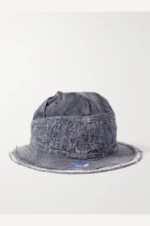 KAPITAL The Old Man and the Sea Distressed Buckled Cotton-Twill Bucket Hat - Men