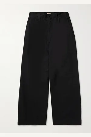 KAPITAL Nime Wide-Leg Pleated Cotton-Twill Chinos - Men - - 3