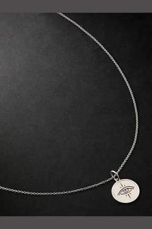 JACQUIE AICHE White Gold Diamond Pendant Necklace - Men