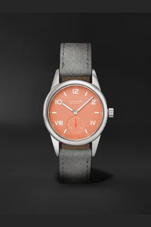 Nomos Glashütte Club Campus Hand-Wound 38.5mm Stainless Steel and Suede Watch, Ref. No. 725 - Men