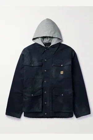 Balenciaga Oversized Jersey-Trimmed Distressed Organic Cotton-Blend Gabardine Parka - Men - - 1