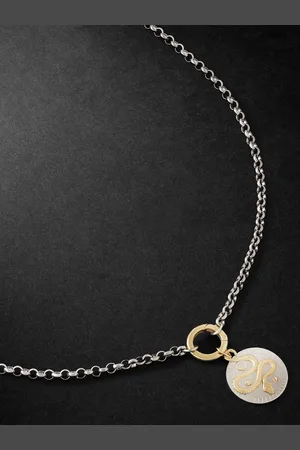 Foundrae Wholeness 18-Karat Yellow and White Gold Diamond Pendant Necklace - Men