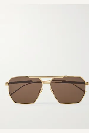 Bottega Veneta Aviator-Style -Tone Sunglasses - Men