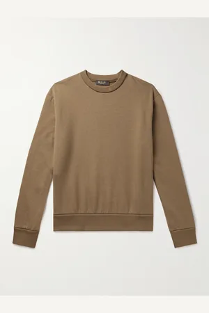 Loro Piana Leather-Trimmed Cotton-Blend Jersey Sweatshirt - Men - - XL