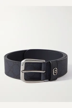 Gucci 3.5cm Full-Grain Leather-Trimmed Monogrammed Supreme Coated-Canvas Belt - Men - - EU 120