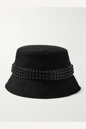 Christian Louboutin Bobino Spikes Leather-Trimmed Cotton-Canvas Bucket Hat - Men - - M