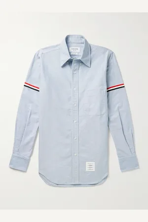 Thom Browne Button-Down Collar Grosgrain-Trimmed Cotton Oxford Shirt - Men - - 0