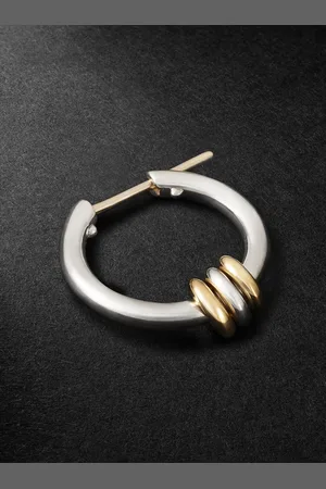 SPINELLI KILCOLLIN Ara Sterling and 18-Karat Gold Single Hoop Earring - Men