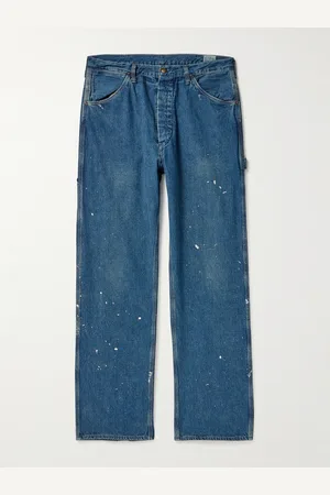 ORSLOW Paint-Splattered Straight-Leg Selvedge Jeans - Men - - 4