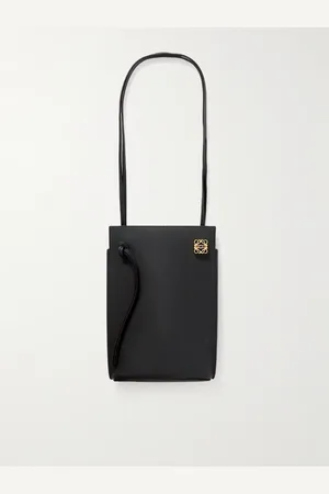 Loewe Dice Logo-Embellished Full-Grain Leather Messenger Bag - Men