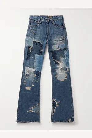 KAPITAL Crazy Dixie Flared Distressed Patchwork Jeans - Men - - UK/US 32