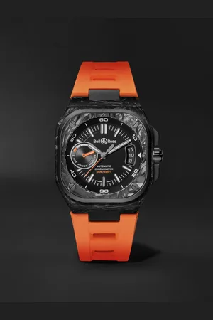 Bell & Ross BR-X5 Carbon Orange Limited Edition Automatic Chronometer 41mm DLC-Coated Titanium and Rubber Watch, Ref. No. BRX5R-BO-TC/SRB - Men