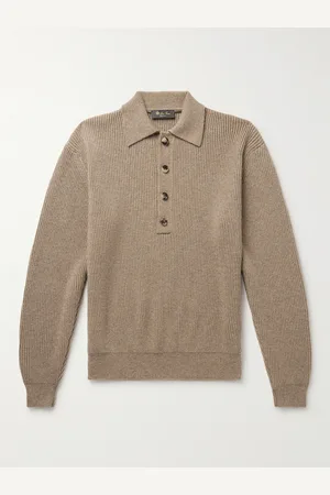 Loro Piana Ribbed Cashmere Polo Shirt - Men - - IT 52