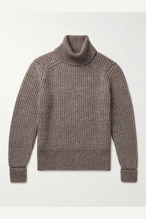 Loro Piana Ribbed Cotton, Yak and Virgin Wool-Blend Rollneck Sweater - Men - - IT 52