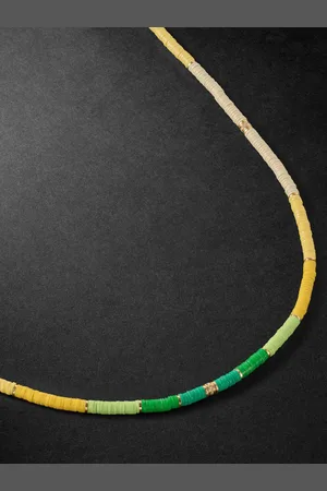 M. COHEN Mini Rizon 18-Karat , Diamond and Beaded Necklace - Men