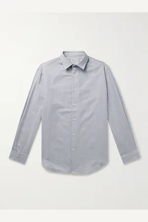 Charvet Brushed Cotton and Wool-Blend Shirt - Men - - EU 40