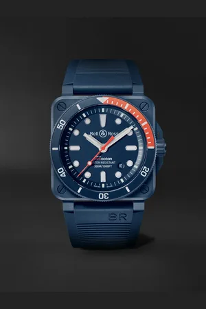 Bell & Ross BR 03-92 Diver Tara Limited Edition Automatic 42mm Ceramic and Rubber Watch, Ref. No. BR0392-D-TR-CE/SRB - Men