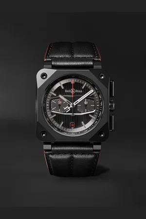 Bell & Ross BR 03-94 BLACKTRACK Limited Edition Automatic Chronograph 42mm Ceramic and Leather Watch, Ref. No. BR0394-BTR-CE/SCA - Men