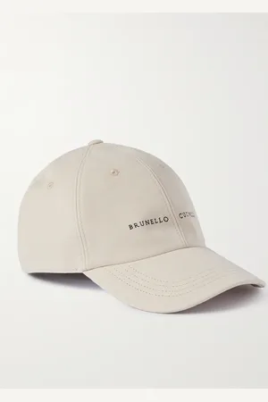 Brunello Cucinelli Logo-Embroidered Leather-Trimmed Cotton-Gabardine Baseball Cap - Men - - M
