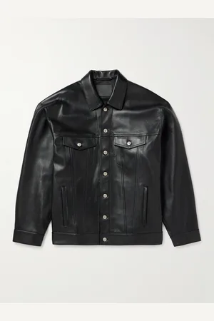 Balenciaga Leather Trucker Jacket - Men - - 1