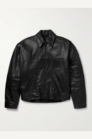 Balenciaga Cocoon Kick Oversized Logo-Debossed Leather Jacket - Men - - S