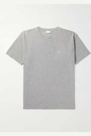 Saint Laurent Logo-Embroidered Cotton-Blend Piqué T-Shirt - Men - - S
