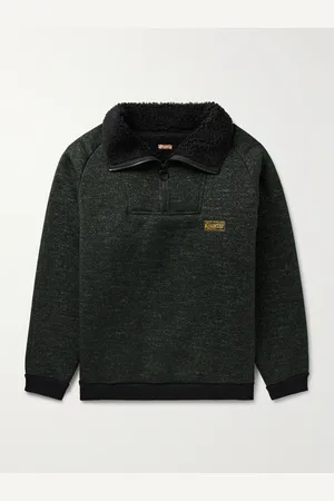 KAPITAL Alpine Logo-Appliquéd Fleece-Lined Knitted Half-Zip Sweatshirt - Men - - 2