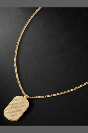 PATTARAPHAN 14-Karat Diamond Pendant Necklace - Men