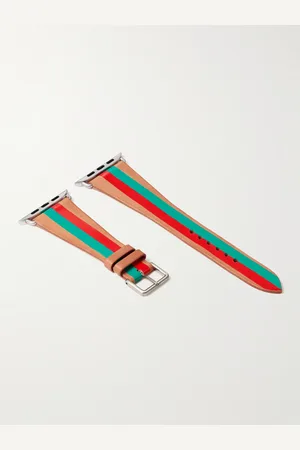 La Californienne Striped Leather Watch Strap - Men