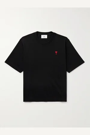 Ami Logo-Embroidered Organic Cotton-Jersey T-Shirt - Men - - XXL