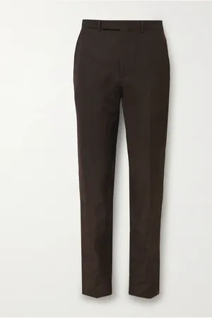 Ermenegildo Zegna Trofeo Slim-Fit Wool and Linen-Blend Suit Trousers - Men - - IT 46