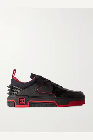 Christian Louboutin Astroloubi Spiked Leather, Suede and Mesh Sneakers - Men - - EU 42.5