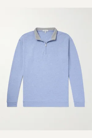 Peter Millar Crown Cotton-Blend Jersey Half-Zip Sweatshirt - Men - - S