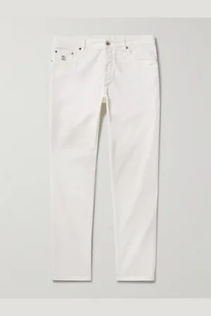 Brunello Cucinelli Slim-Fit Straight-Leg Logo-Embroidered Jeans - Men - - IT 46
