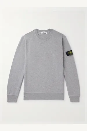 Stone Island Logo-Appliquéd Garment-Dyed Cotton-Jersey Sweatshirt - Men - - S