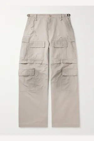 Balenciaga Convertible Distressed Cotton-Ripstop Cargo Trousers - Men - - IT 50