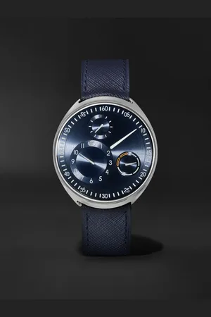 Ressence Type 1 Automatic 42mm Titanium and Leather Watch, Ref. No. Type 1 Slim N - Men