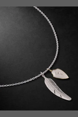 JACQUIE AICHE Sterling , 14-Karat Gold and Diamond Pendant Necklace - Men