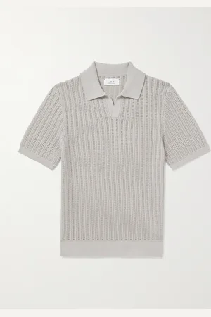 Mr P. Open-Knit Ribbed Cotton Polo Shirt - Men - - XL