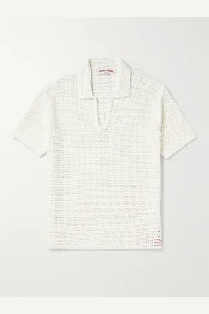 Orlebar Brown Batten Crocheted Cotton Polo Shirt - Men - - S