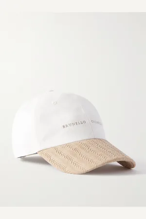 Brunello Cucinelli Logo-Embroidered Woven Suede and Linen-Denim Baseball Cap - Men - - M