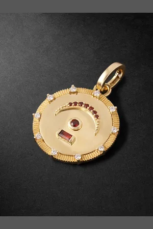 Foundrae Pause 18-Karat , Garnet and Diamond Pendant - Men