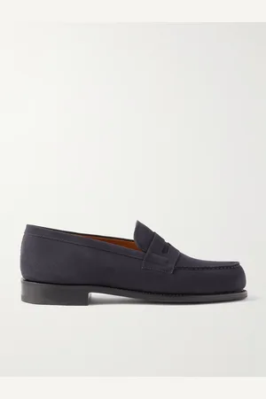 J.M. Weston 180 Moccasin Suede Penny Loafers - Men - - UK 8.5