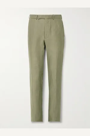 Ermenegildo Zegna Slim-Fit Oasi Lino Twill Suit Trousers - Men - - IT 46