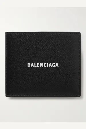 Balenciaga Logo-Print Full-Grain Leather Billfold Wallet - Men