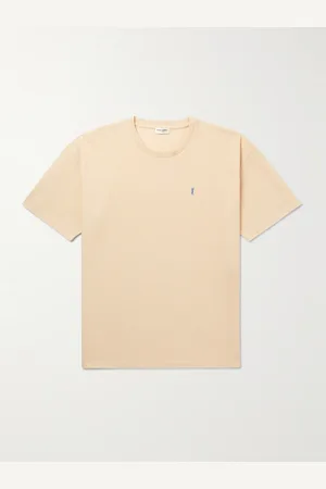 Saint Laurent Logo-Embroidered Cotton-Piqué T-Shirt - Men - - M