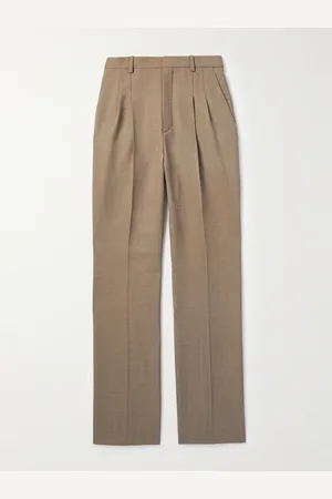 Saint Laurent Straight-Leg Pleated Wool Suit Trousers - Men - - IT 48